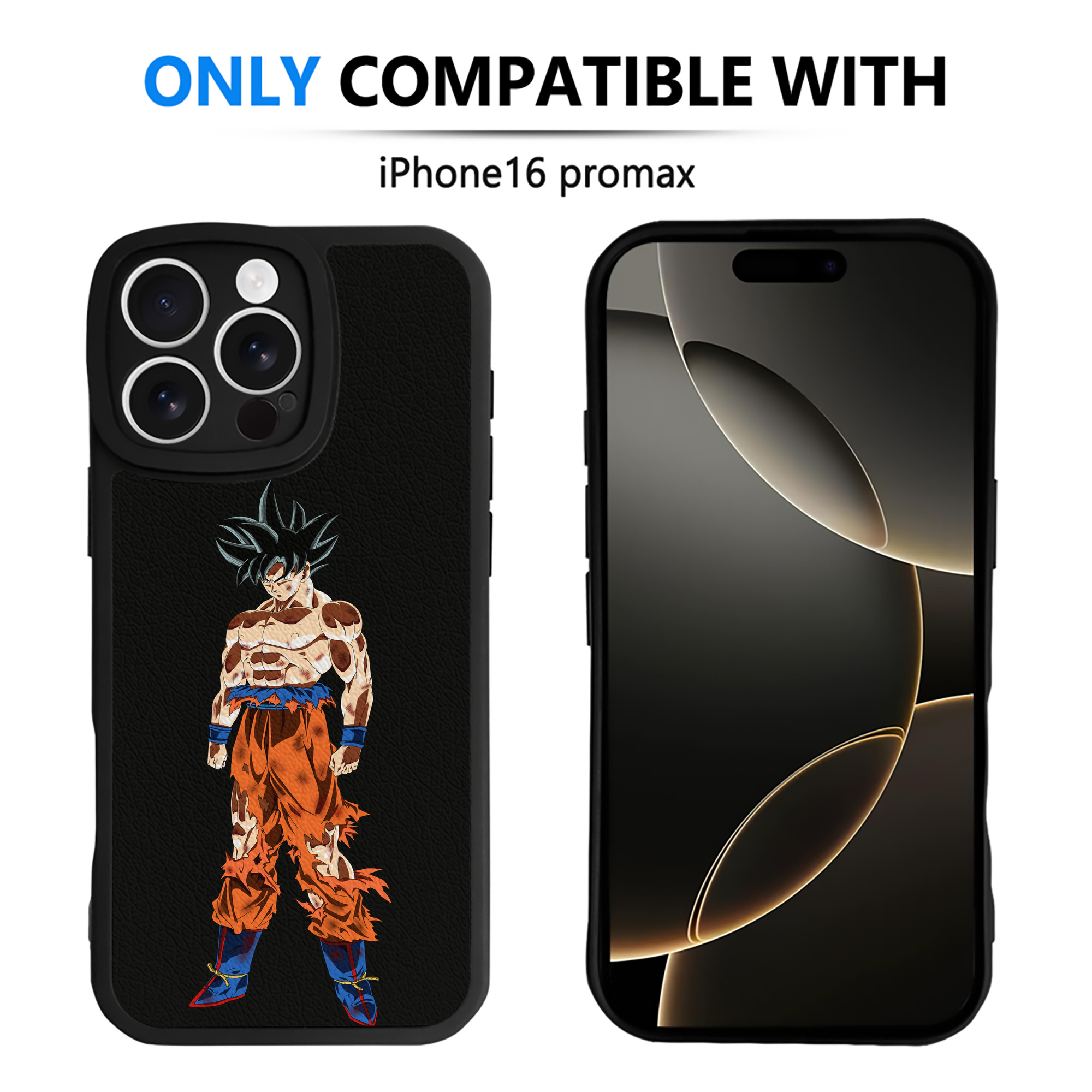 （画像用） ドラゴンボール 孫悟空（そん ごくう）Son Goku カカロット DRAGON BALL Kakarotto 【iPhone 16シリーズ対応】シリコンスマホケース（レザー調） 材質：シリコン